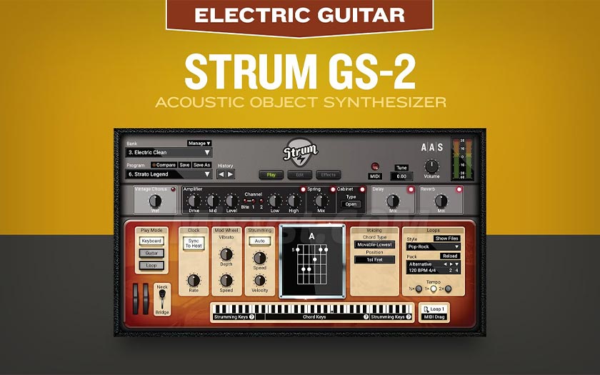 物理建模吉他音源Applied Acoustics Systems – STRUM GS-2 v2.4.4 MAC
