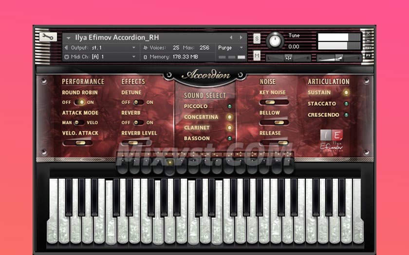 十分优秀的手风琴音源Ilya Efimov Accordion KONTAKT