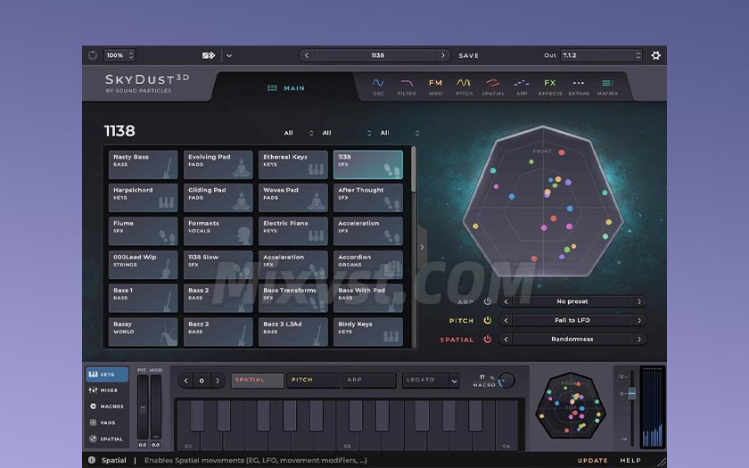 3D环绕声空间运动合成器软件Sound Particles SkyDust 3D v1.5.2 WIN