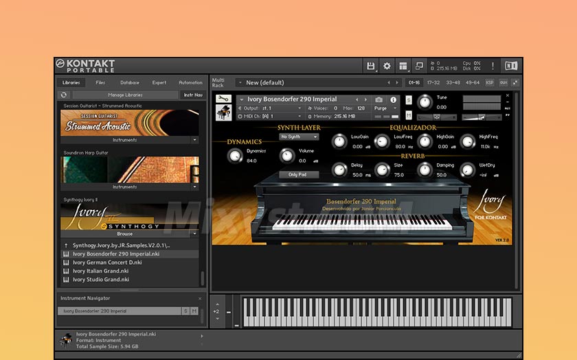象牙钢琴2代重制版Synthogy – Ivory II by JR Samples (KONTAKT)