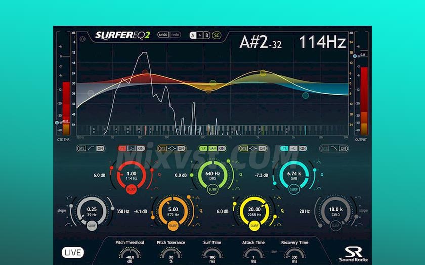 SurferEQ均衡器 强大的音准识别和智能跟随功能Sound Radix SurferEQ v2.1.1-R2R