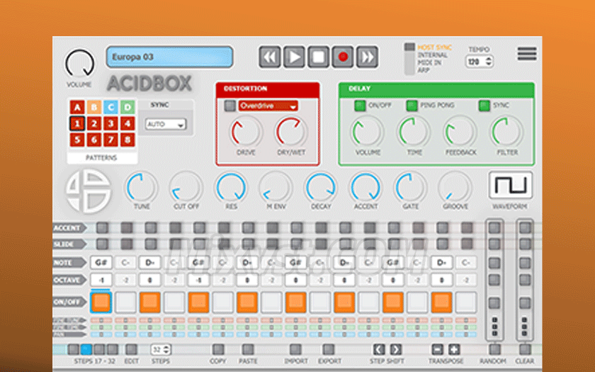 基于303的Bassline合成器Audio Blast AcidBox 2 v1.3.0.1 WiN-MOCHA