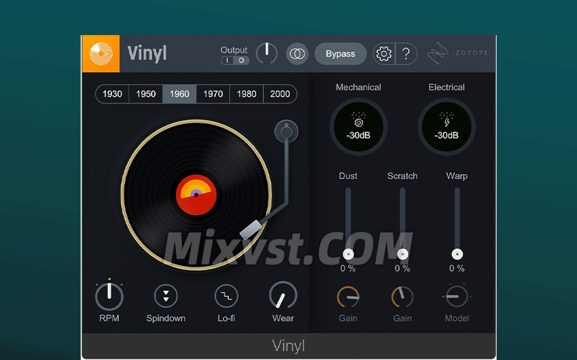 臭氧复古黑胶模拟插件iZotope Vinyl 1.12.1 R2R WIN非常有创意的复古音色