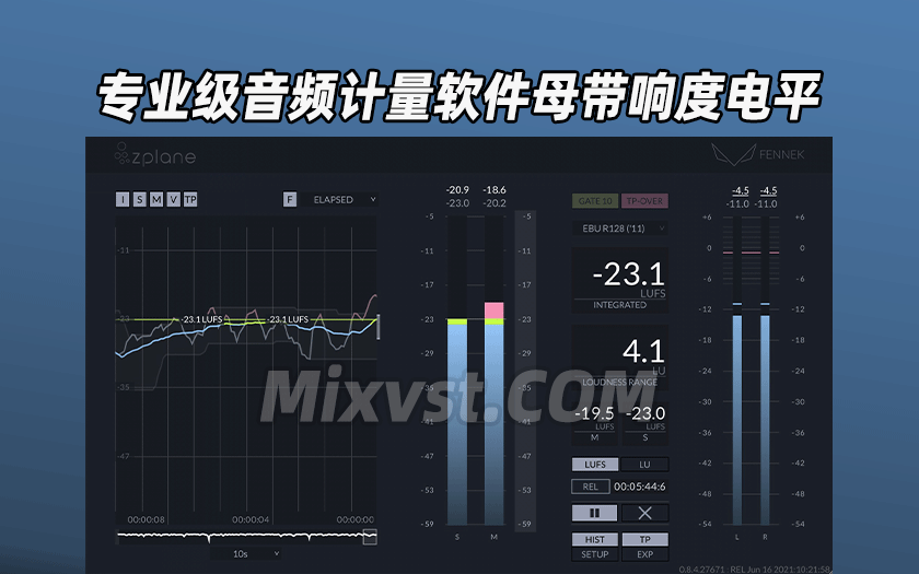 专业级音频计量软件母带响度电平利器zplane FENNEK v1.2.2 WiN