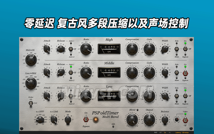 零延迟PSP复古风多段压缩以及声场控制PSPaudioware – PSP oldTimerMB v1.2.2 WIN