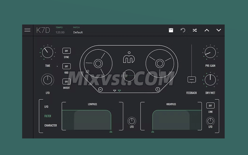 复古磁带延迟效果器插件Imaginando K7D v1.4.1-TCD WIN