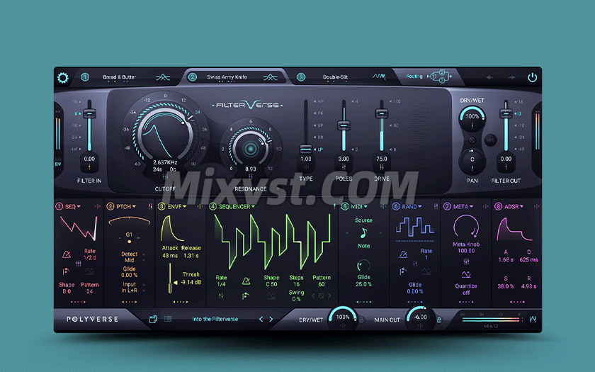 创意滤波器插件公测版Polyverse Music – Filterverse v0.7.8 WIN