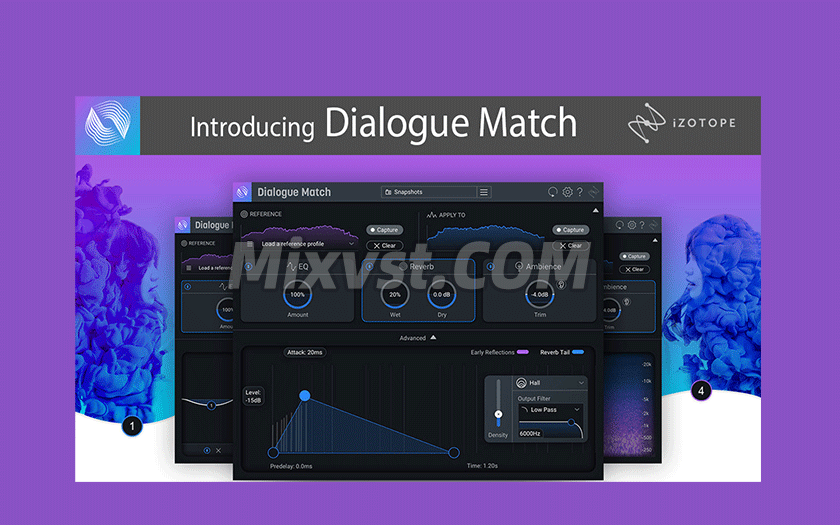 PT专用臭氧智能多语言对白录音自动匹配替换效果器iZotope Dialogue Match v1.2.0-R2R WIN