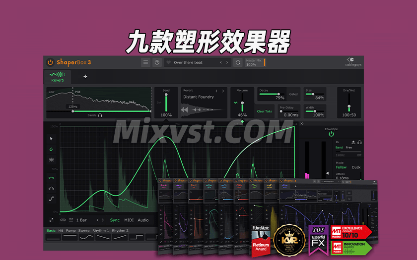 强大的节奏多效果插件CableGuys ShaperBox v3.5.6 WIN