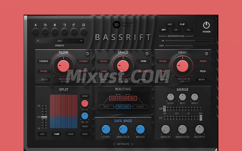 贝斯低频拆分增强音频效果器插件InstantAudio BassRift v1.1.0 WiN-BUBBiX