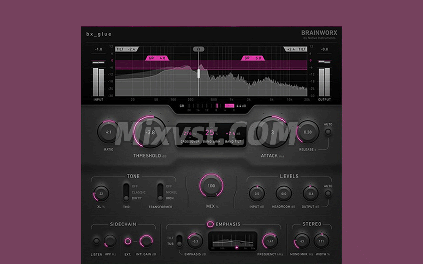 插件联盟集数字精度与模拟与一身超强总线压缩Plugin Alliance Brainworx Bx_glue v1.0.1 WiN-BUBBiX&TCD