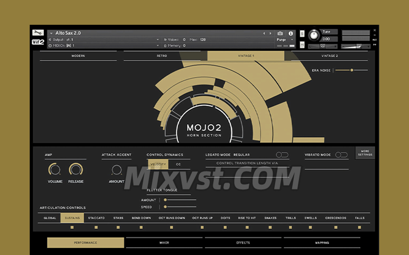 传奇顶级流行放克爵士铜管康泰克音源Vir2 MOJO 2 Horn Section v2.0 KONTAKT
