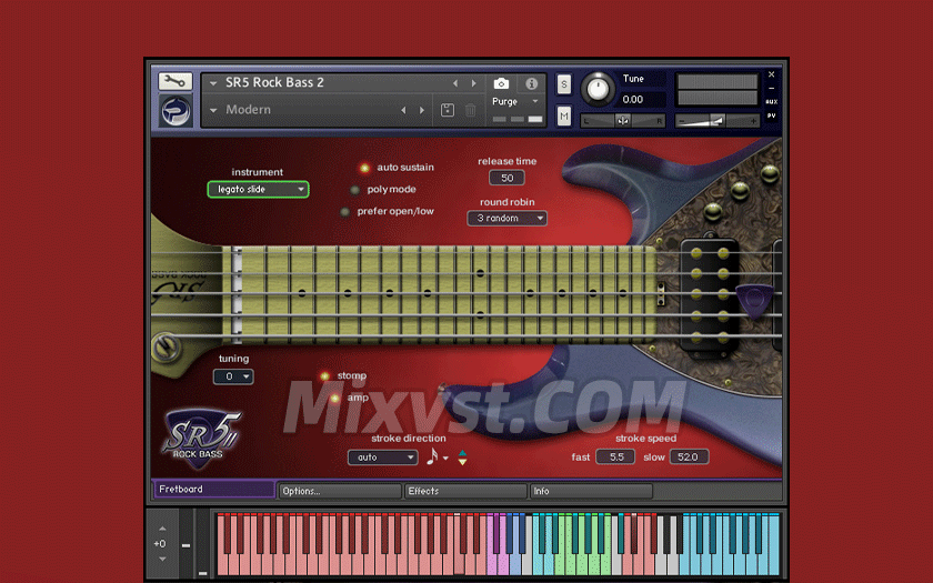 顶级高精度采样五弦摇滚电贝斯Prominy SR5 Rock Bass 2 v2.0.4 KONTAKT康泰克音源