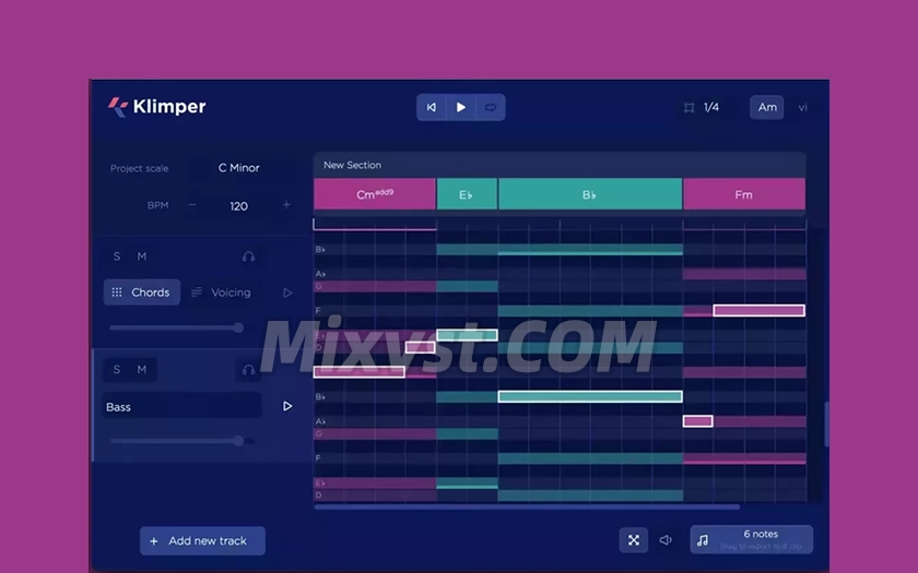 智能和弦旋律生成插件POLYDIGM Software Klimper v2.4 MAC 独立程序