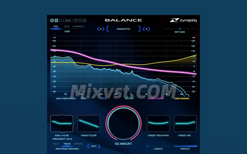 多通道智能自适应平衡均衡器插件Zynaptiq – BALANCE v1.0.2 WIN