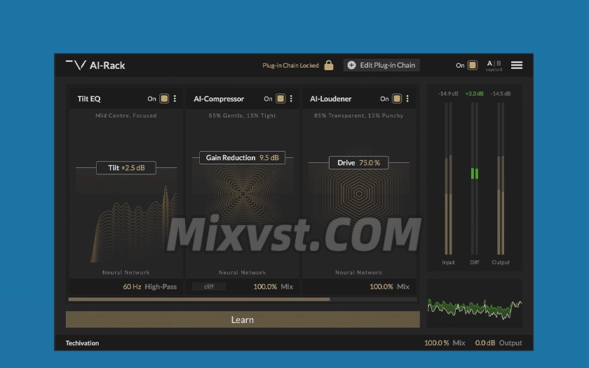 全AI通道条 模块化智能通道条插件Techivation AI-Rack v1.0.0-BUBBiX WIN