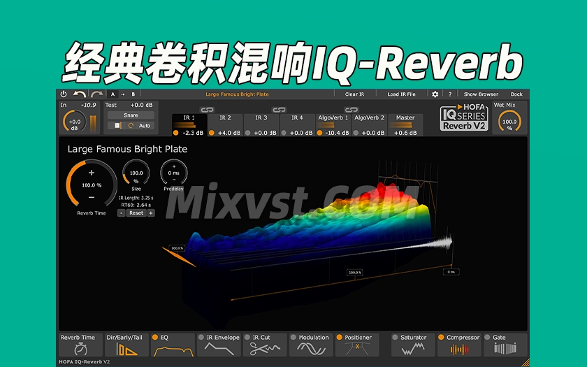 著名经典卷积混响HOFA – IQ-Reverb v2.0.16+ IR Library R2R WIN