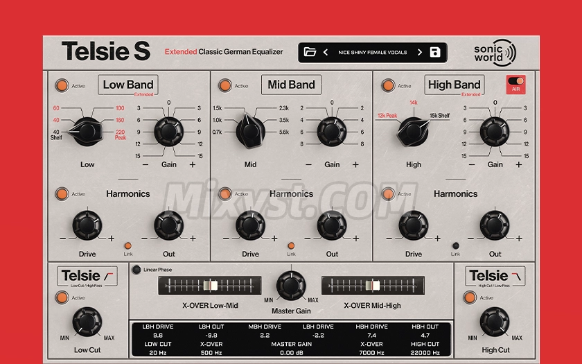 传奇德国经典均衡复刻插件效果器Sonicworld.Plugins.Telsie.S.v1.0.0.macOS-Xdb MAC